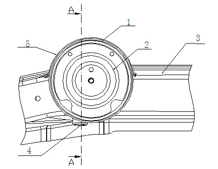 Installation structure of damper installation seat of sedan