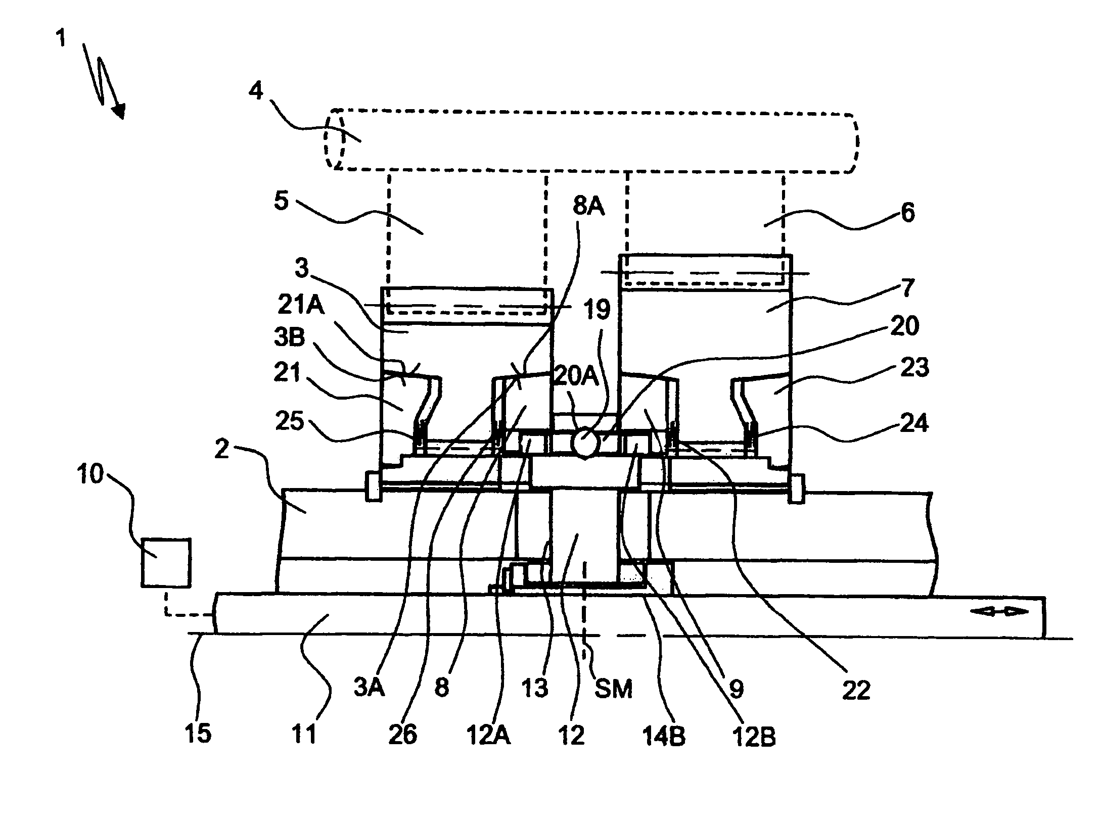 Device of a rotationally fixedly connecting a shaft to a component which is rotatably mounted on the shaft