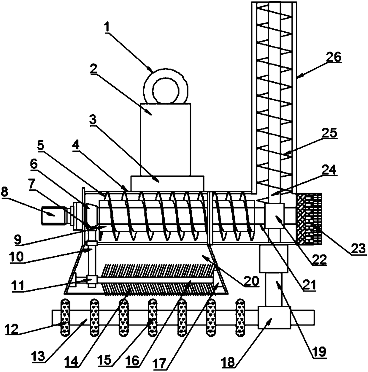 Efficient dredging device for water conservancy project