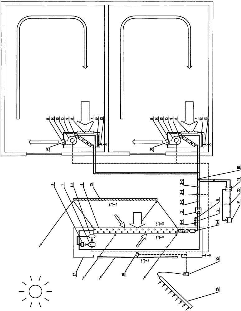 Air-solar-combining-source-driving household type heat pump air-conditioning water heating unit