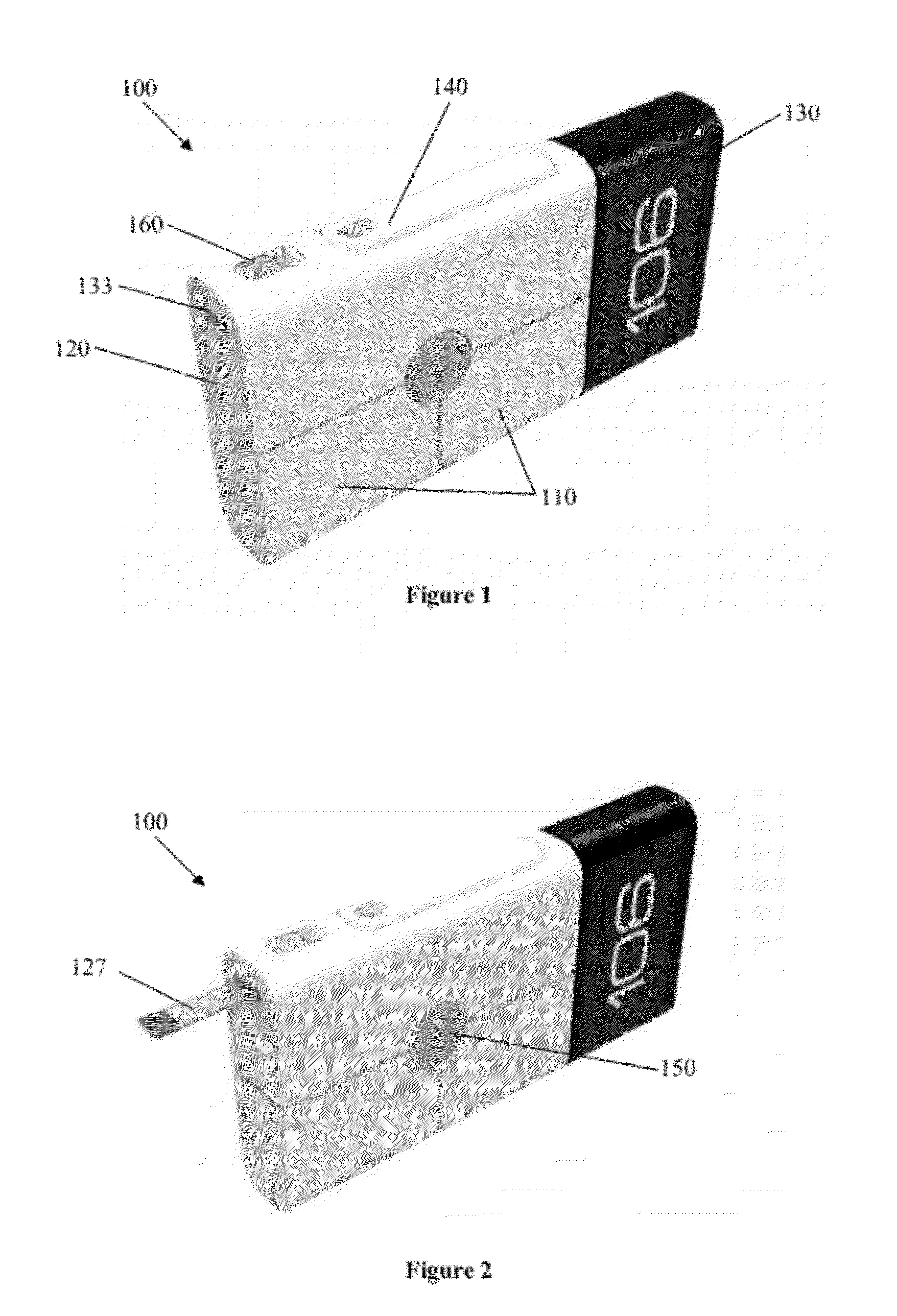 Analyte Testing Device with Lancet Cartridge and Test Strip Cartridge