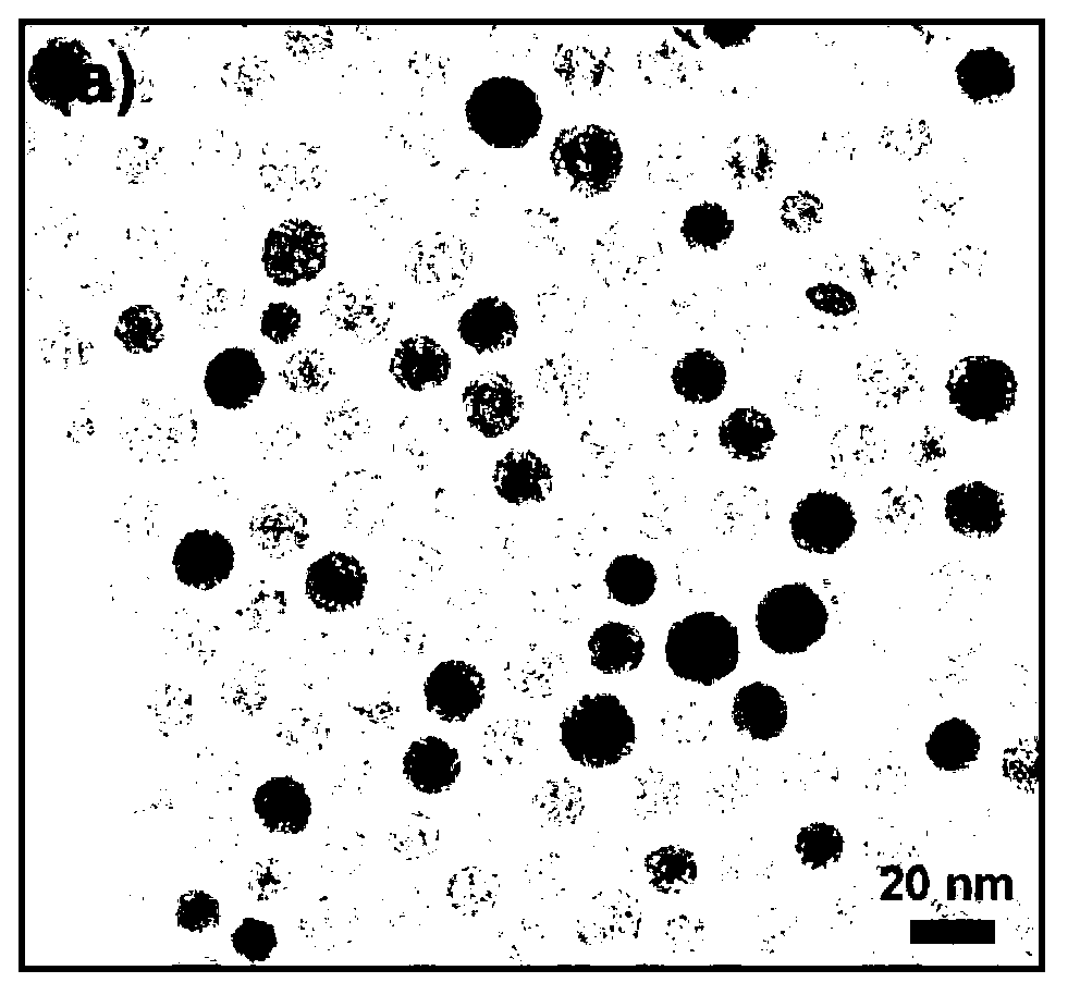 Core-shell-structure photomagnetic double-function nano composite material and preparation method thereof