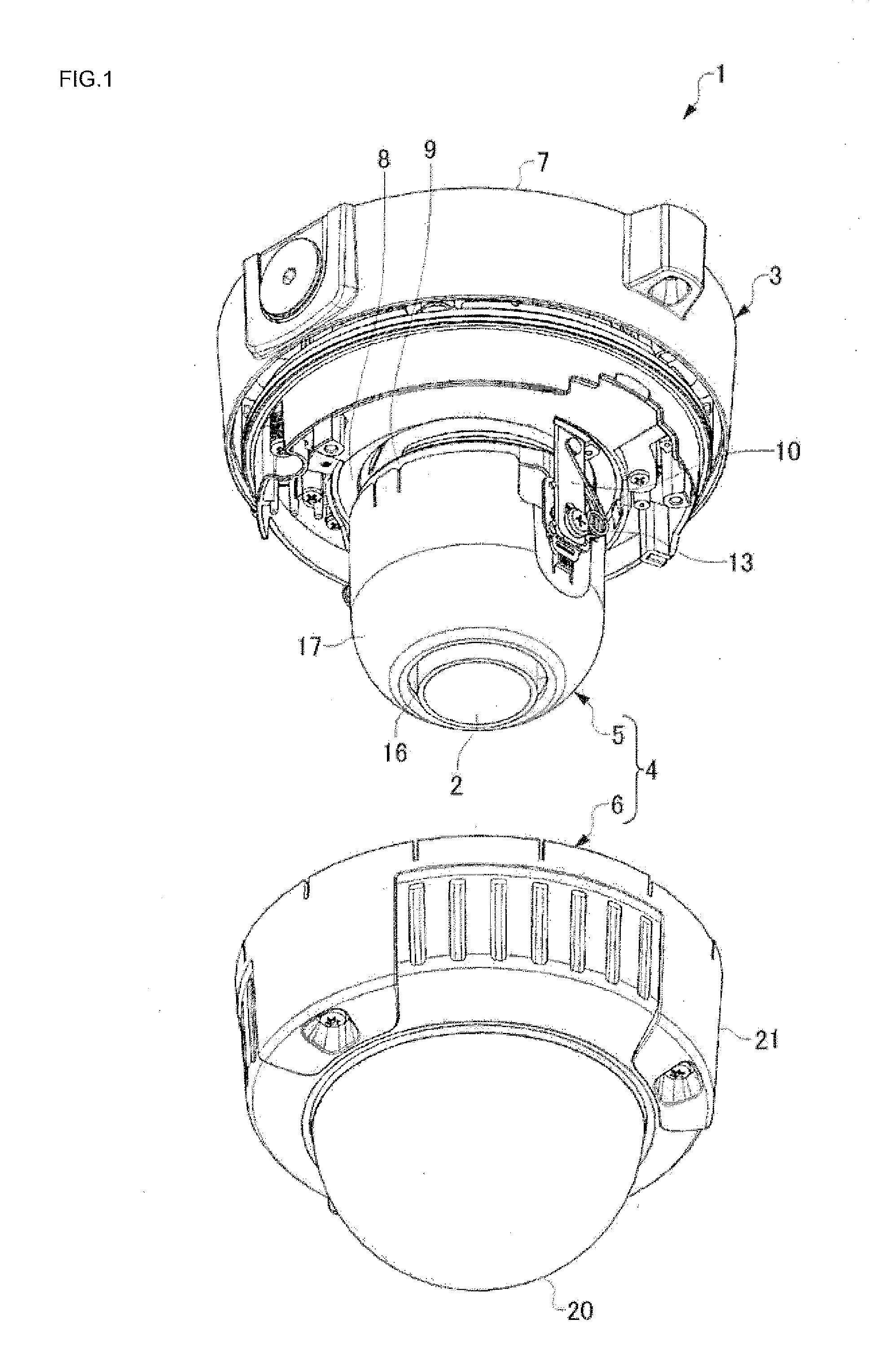 Dome-shaped camera