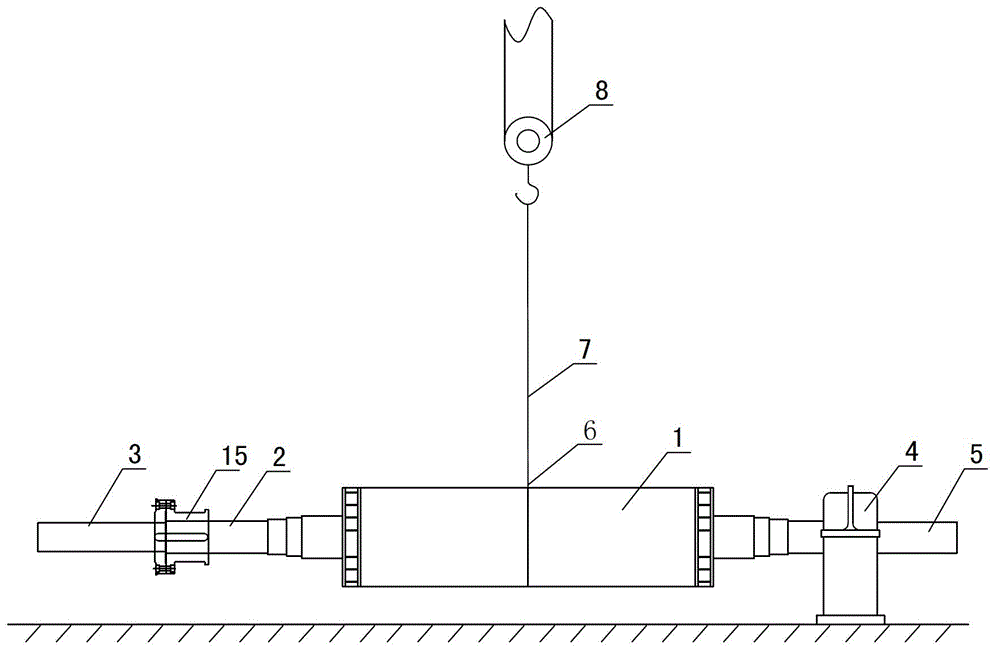 Method for inserting generator rotor of gas-filling condensing steam turbine unit