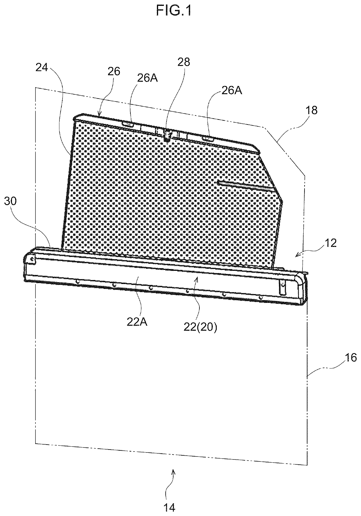 Vehicle sunshade device and vehicle door structure