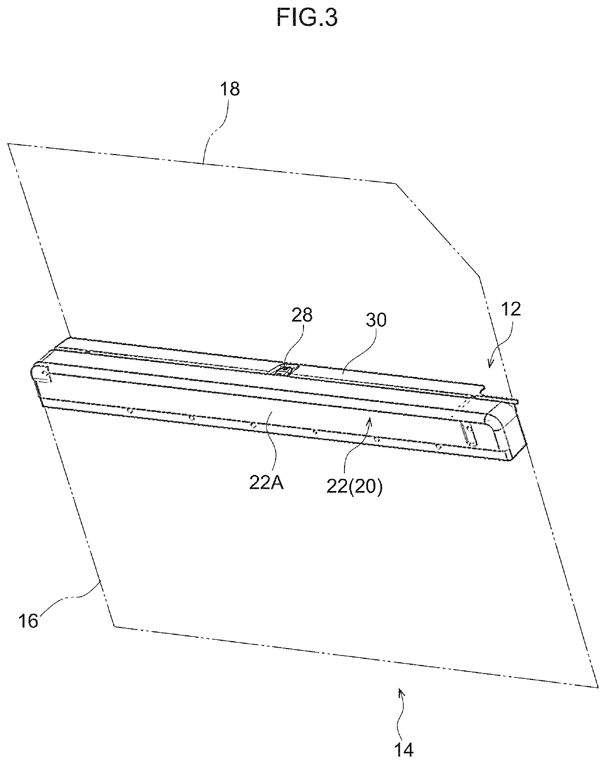 Vehicle sunshade device and vehicle door structure