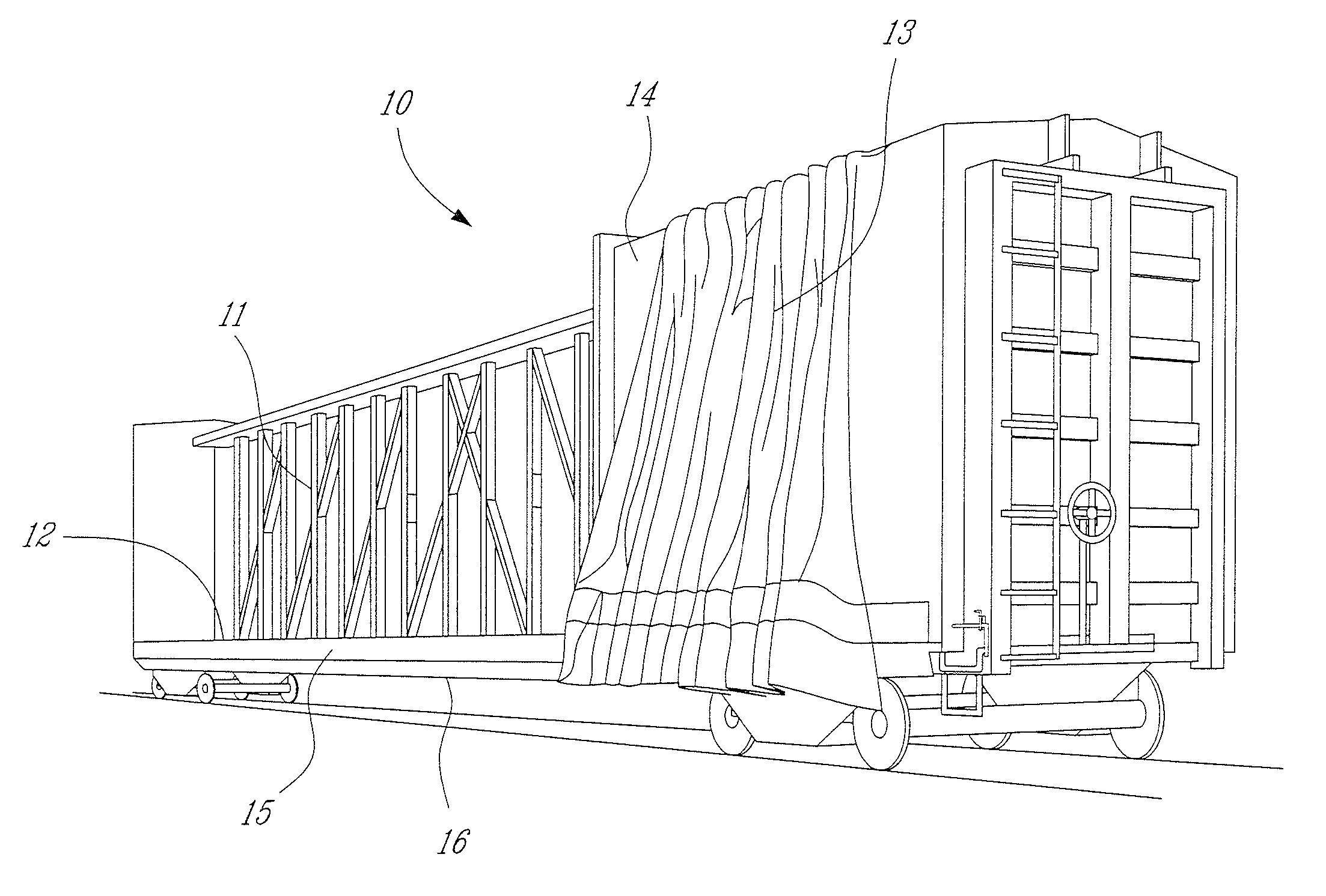 Shield assembly for cargo space of a transport vehicle