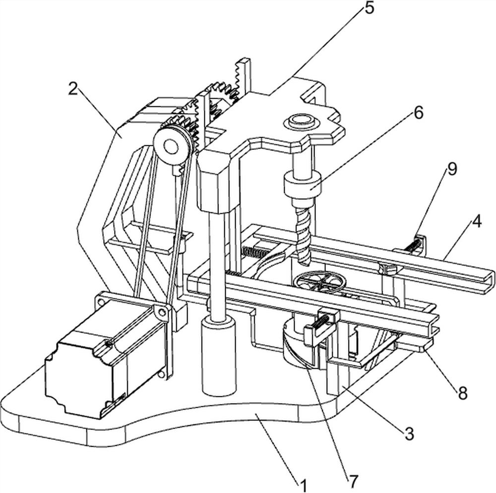 Four-hole button uniform perforating machine for clothes