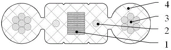 Dual self-holding optical fiber ribbon type wiring optical cable