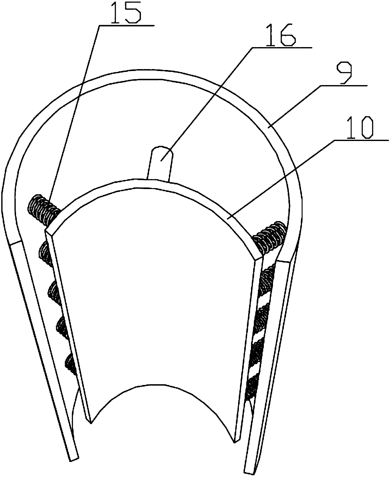 Grinding device capable of following steel nails in self-adaptive mode