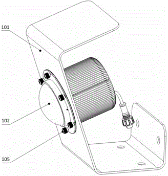 LED (Light-Emitting Diode) tunnel lamp using lamp shell as mounting interface bracket structure