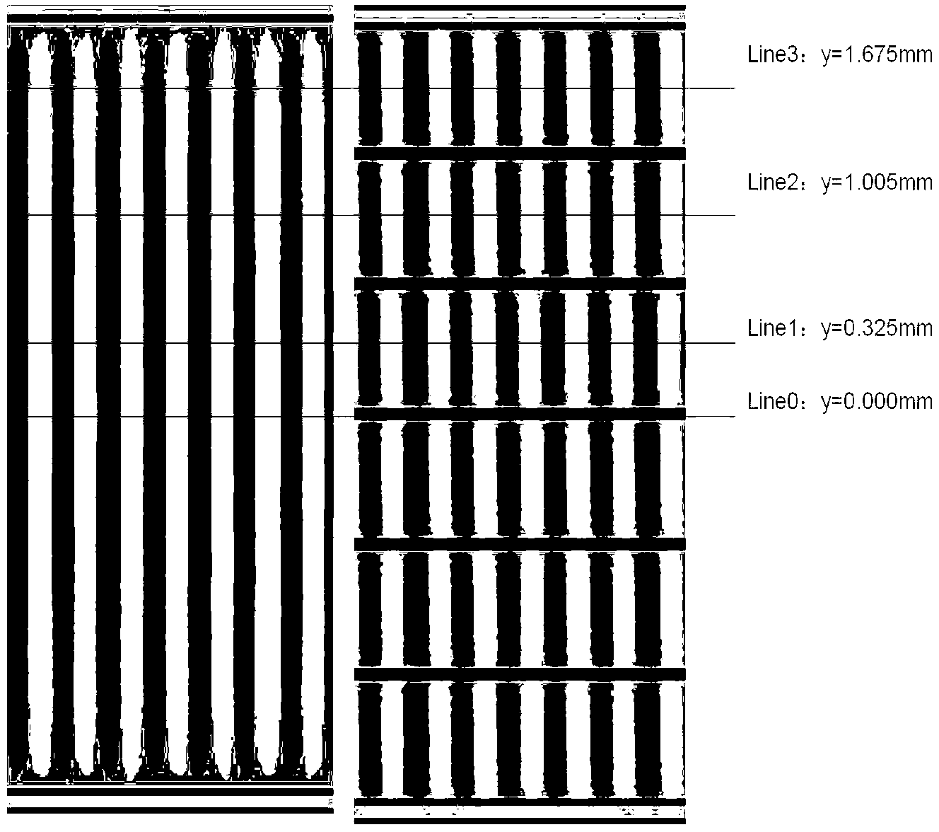 Comb-shaped slow-wave structure for multi-band electron beam channel