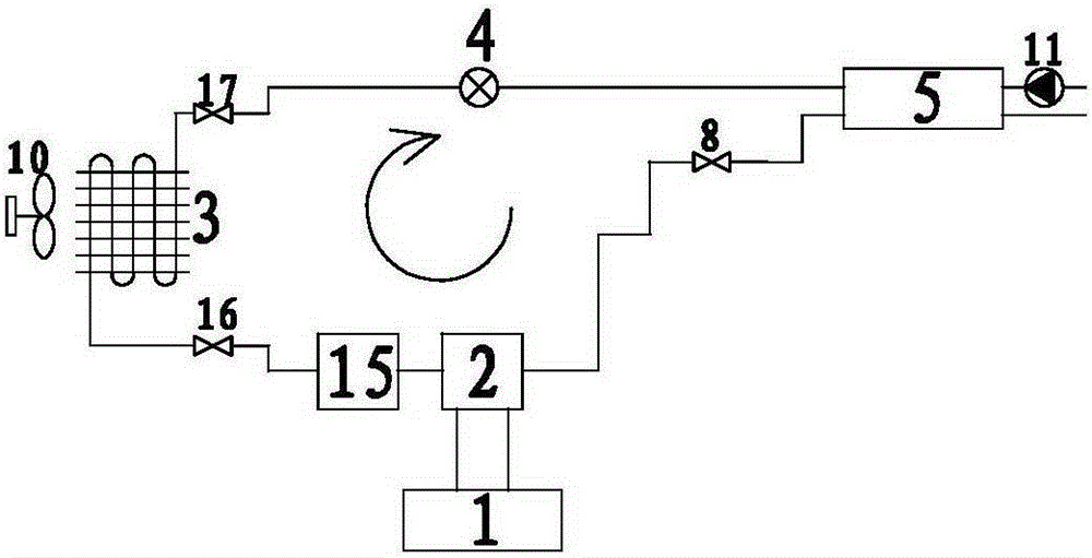 Combined heat pump and hot water heating system