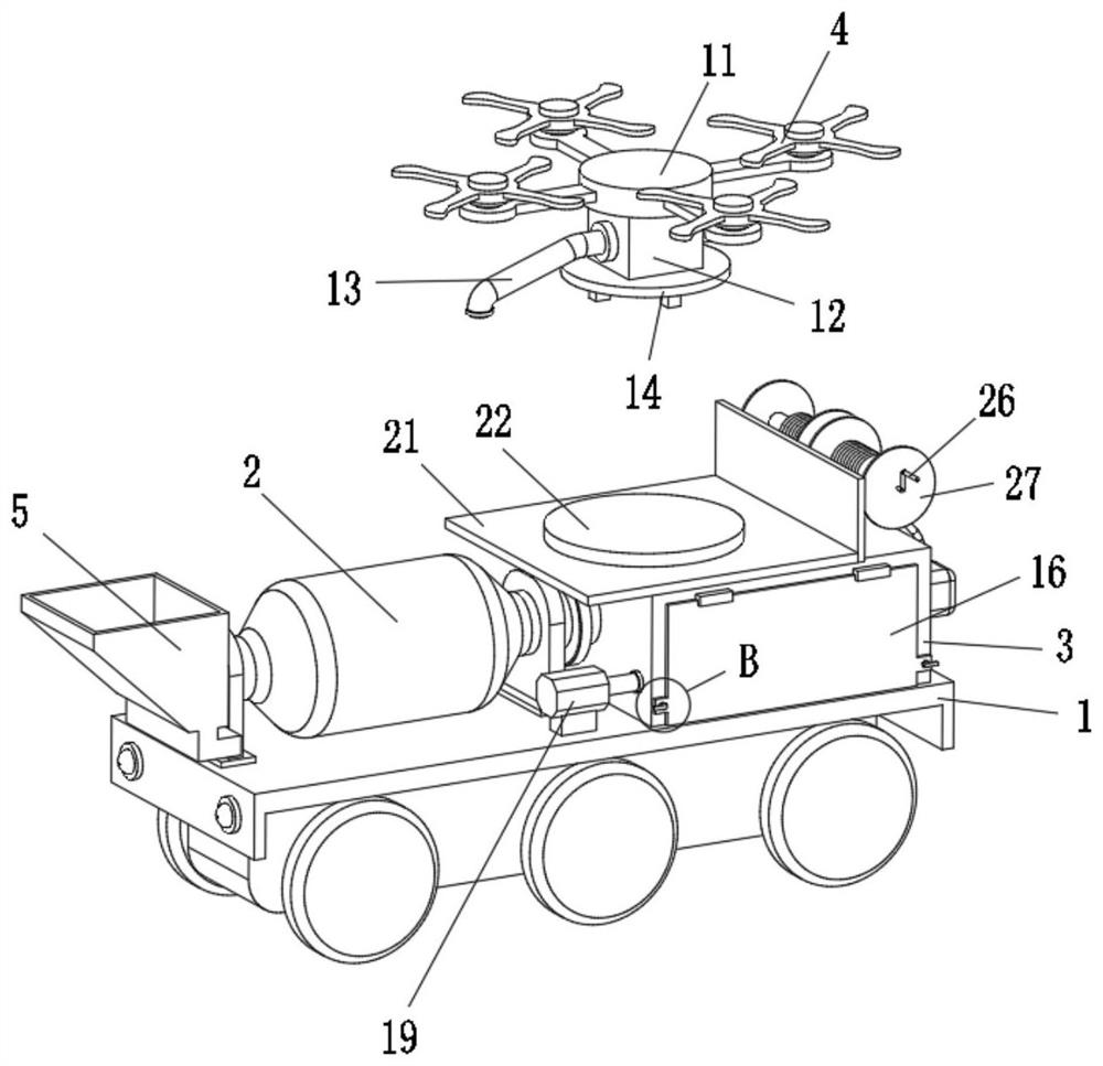 Unmanned aerial vehicle based on building construction and having 3D printing function