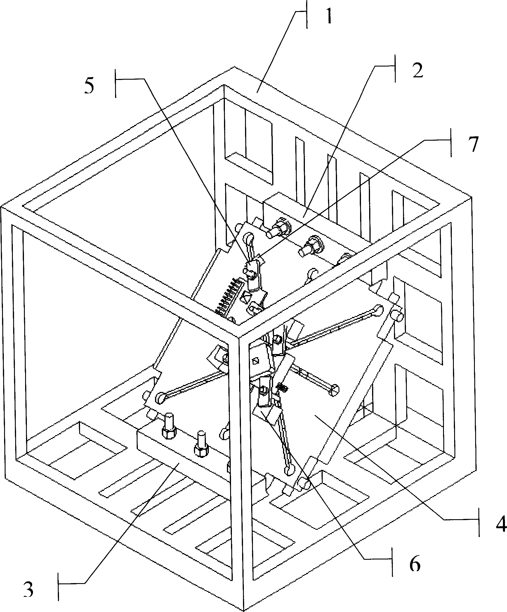 Decoupling detecting device for gyroscope scale factor and input shaft default angle