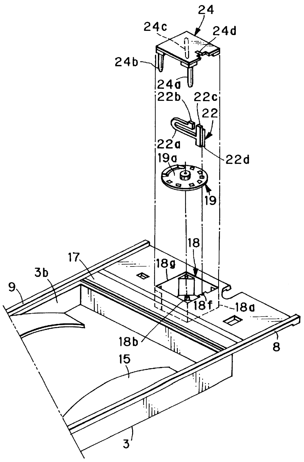 Counter device for sheet photo film pack