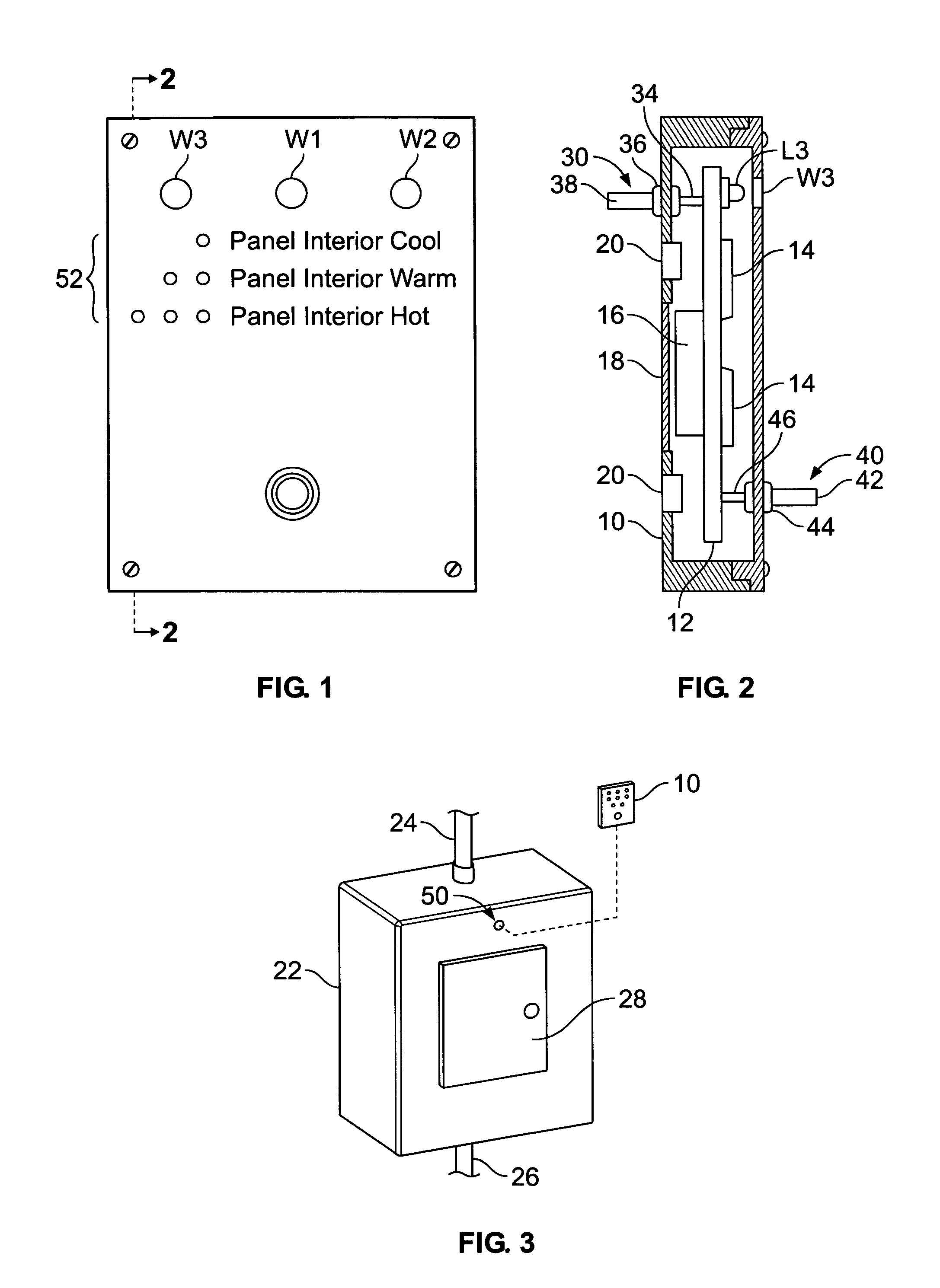 Monitor and method for sensing temperature differences