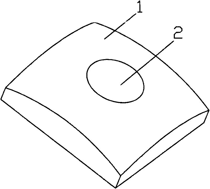 Topping curved surface condensing lens and manufacturing method thereof