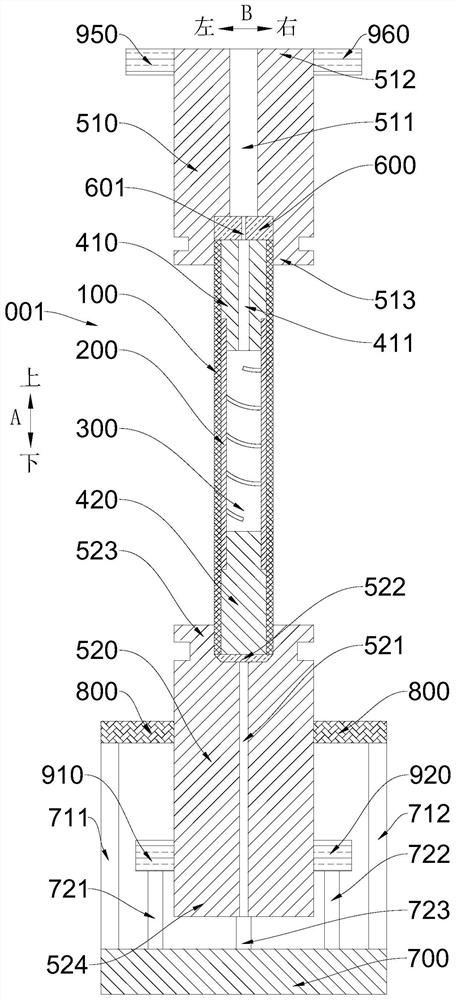 Test device for simulating nuclear reactor fuel rod