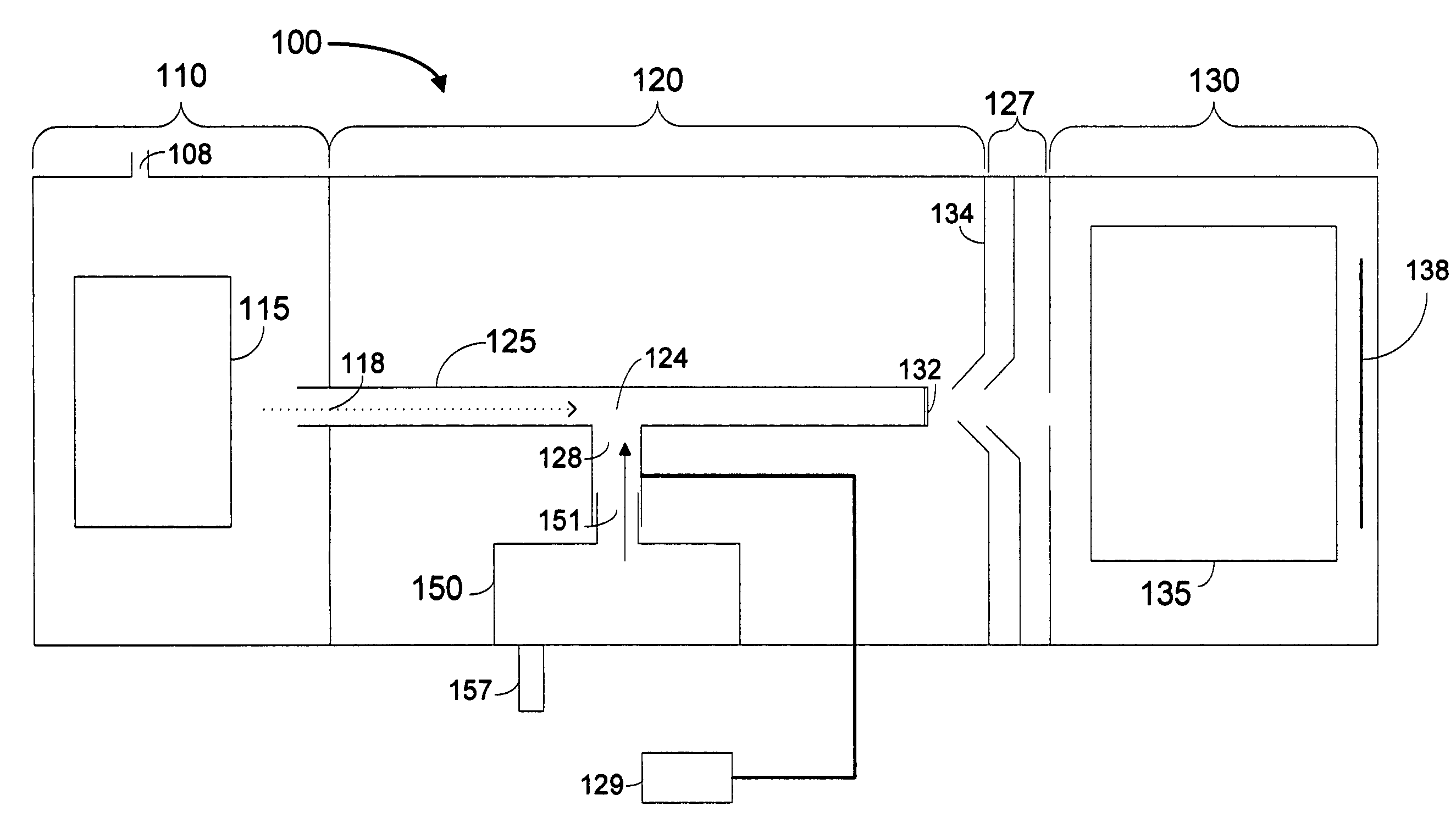 Reference mass introduction via a capillary