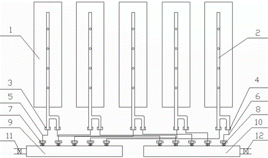 Detachable multi-hopper type alloy gas baking device