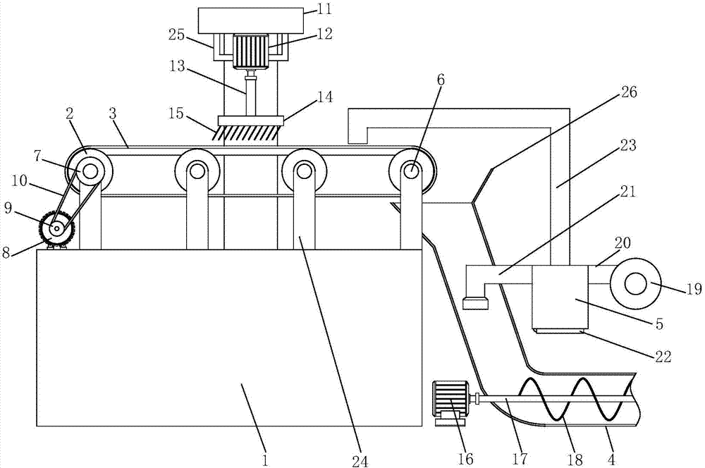 Metal part conveying machine with impurity-removing function