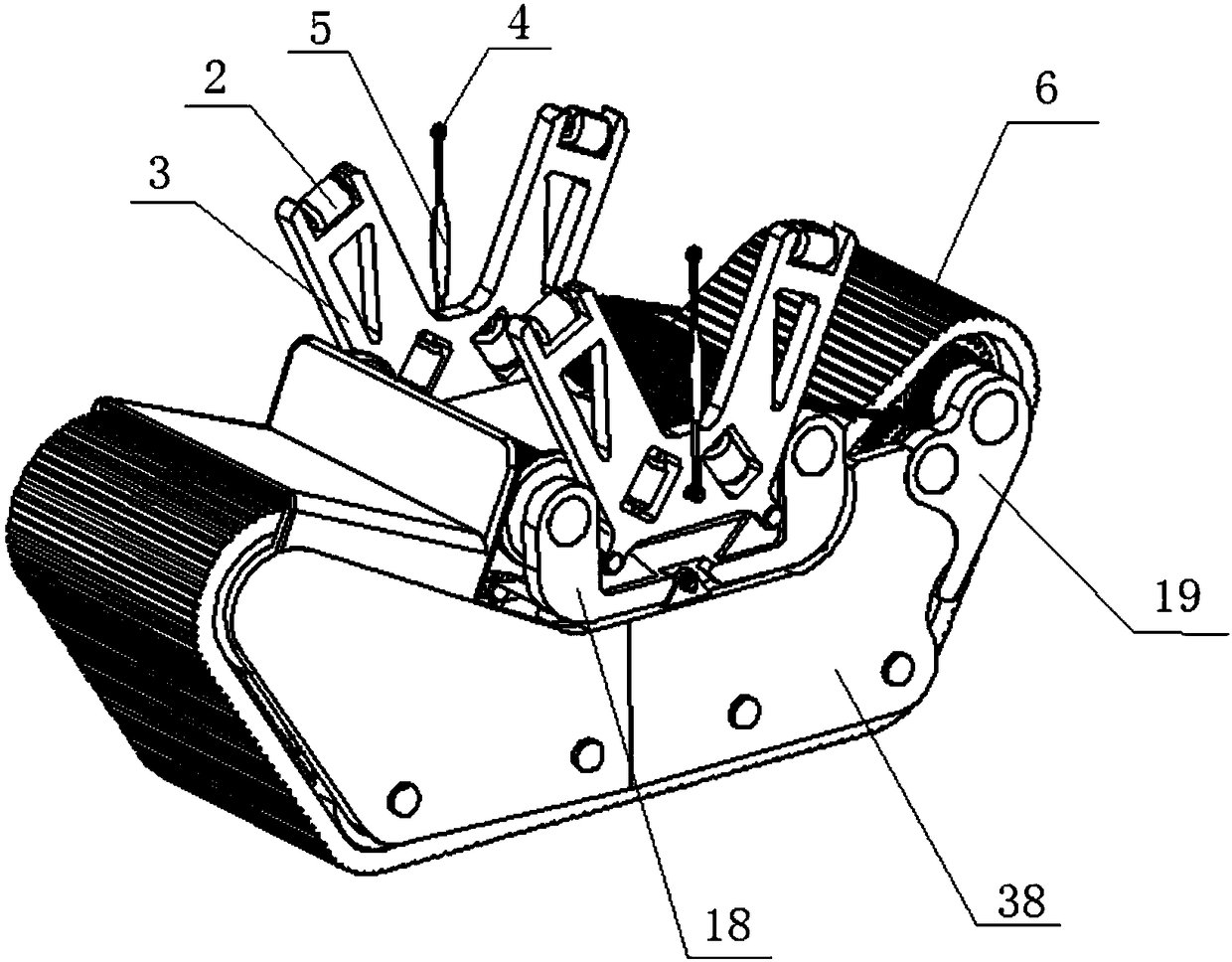 Wearable crawler-type snow mobile device and damping control method thereof