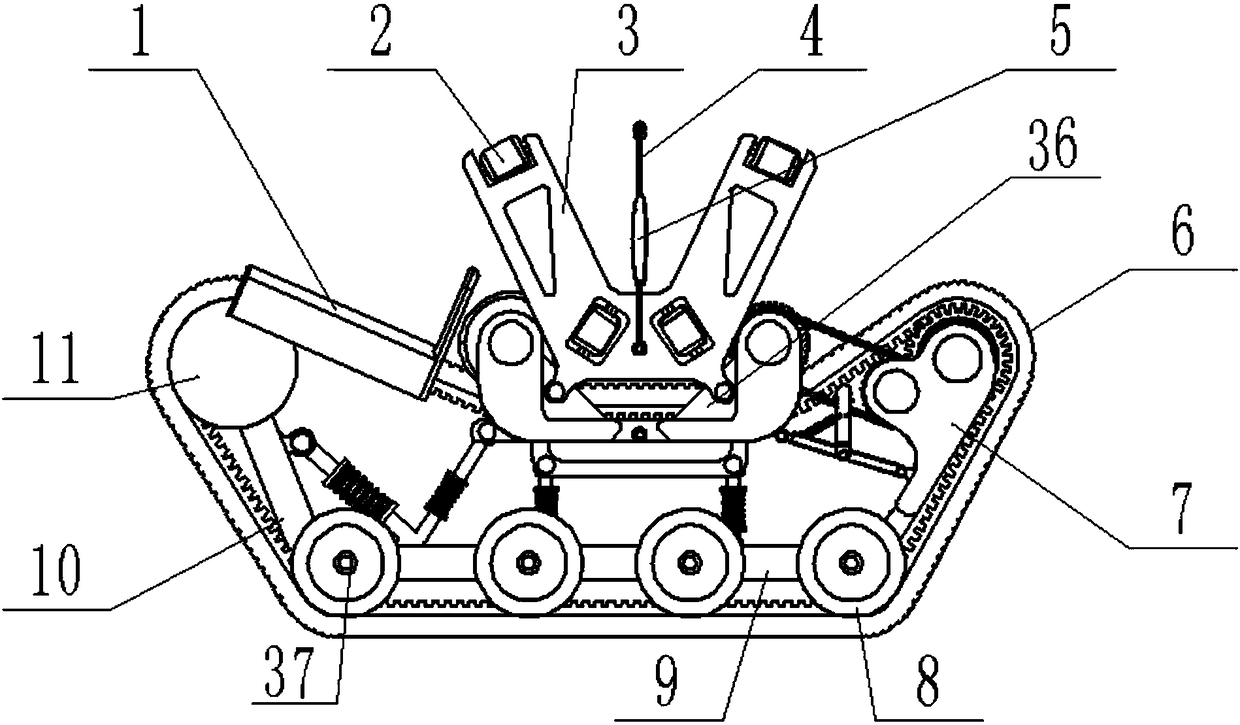 Wearable crawler-type snow mobile device and damping control method thereof