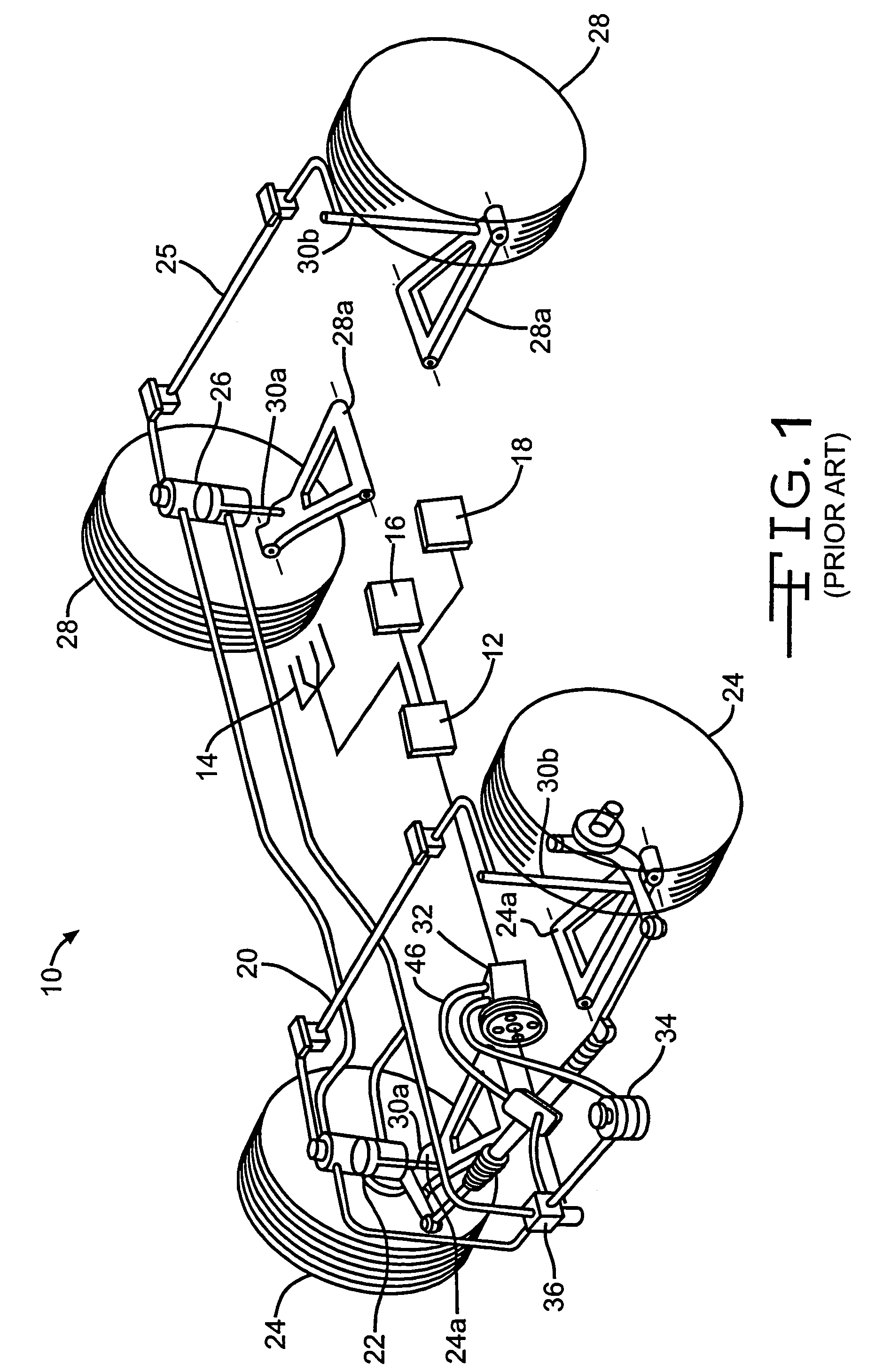 Integrated control unit for an active roll control system for a vehicle suspension system