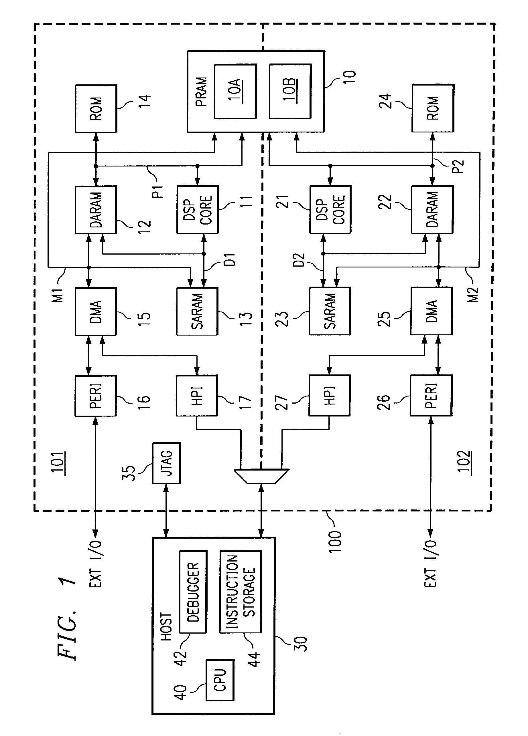 Debugger breakpoint management in a multicore DSP device having shared program memory