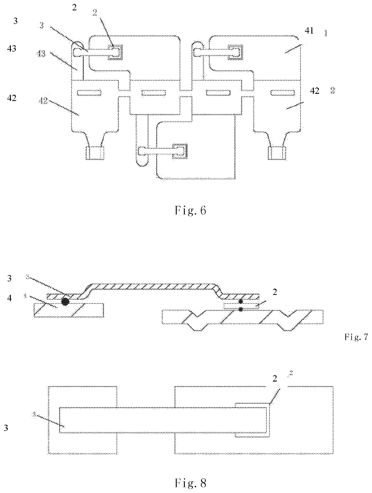 Low-pressure chip packaging type junction box and processing method thereof for solar power generation assembly