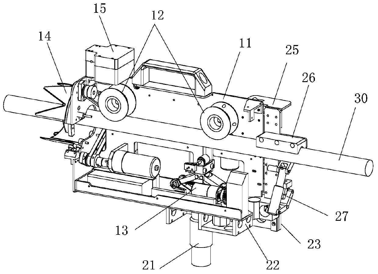 Recyclable overhead line clearing device