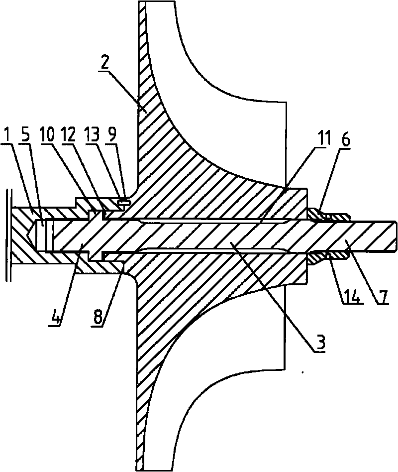 Draw bail of vane wheel and high-speed rotation shaft of high-speed centrifugal compression device