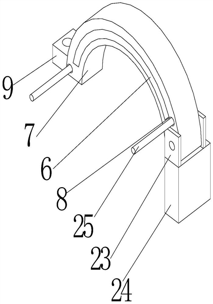 Automatic welding device for brake iron shoe