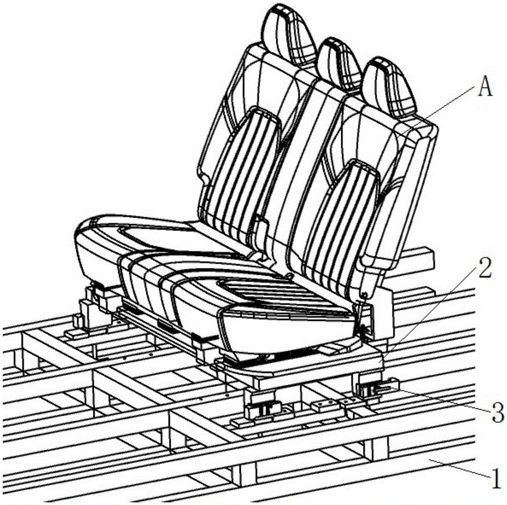 Second-row seat adjustment apparatus for automobile verification model