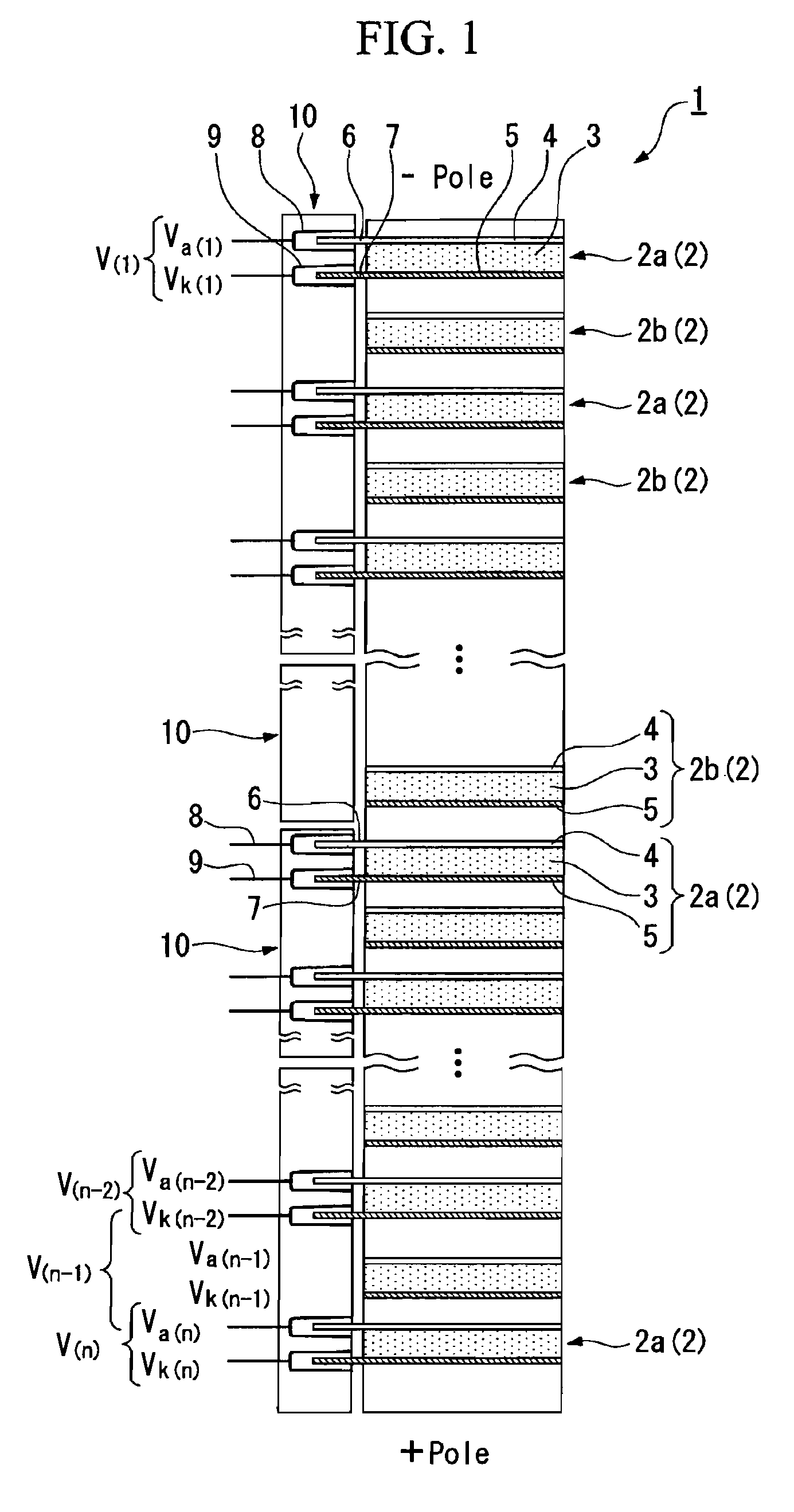Connecting structure to cell of voltage detecting connector and fuel cell
