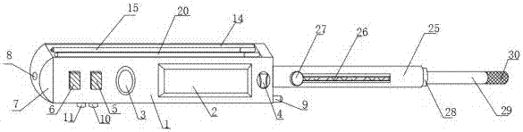 Household multi-angle bending electroscope capable of digital display