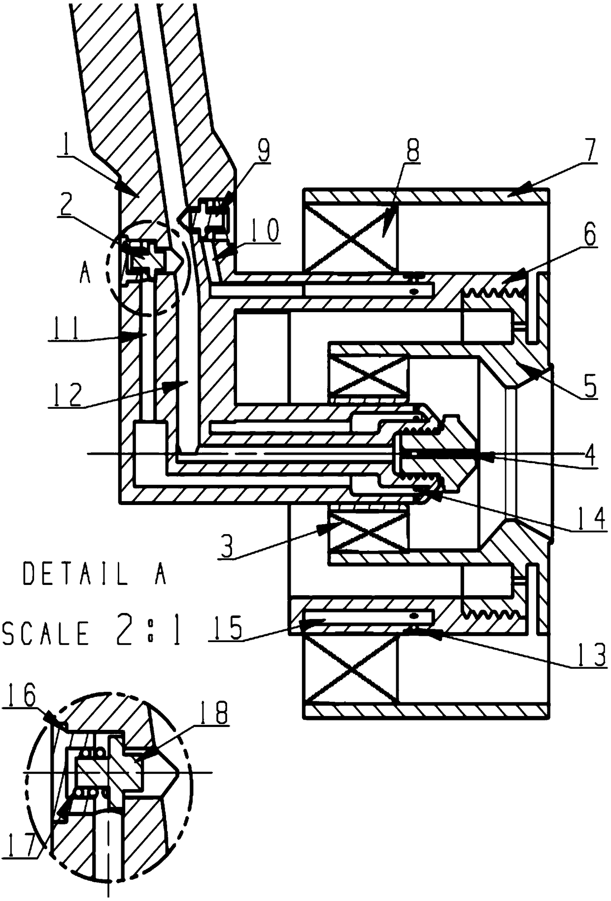 Low-emission combustion chamber head part with oil way automatic regulating valve structure