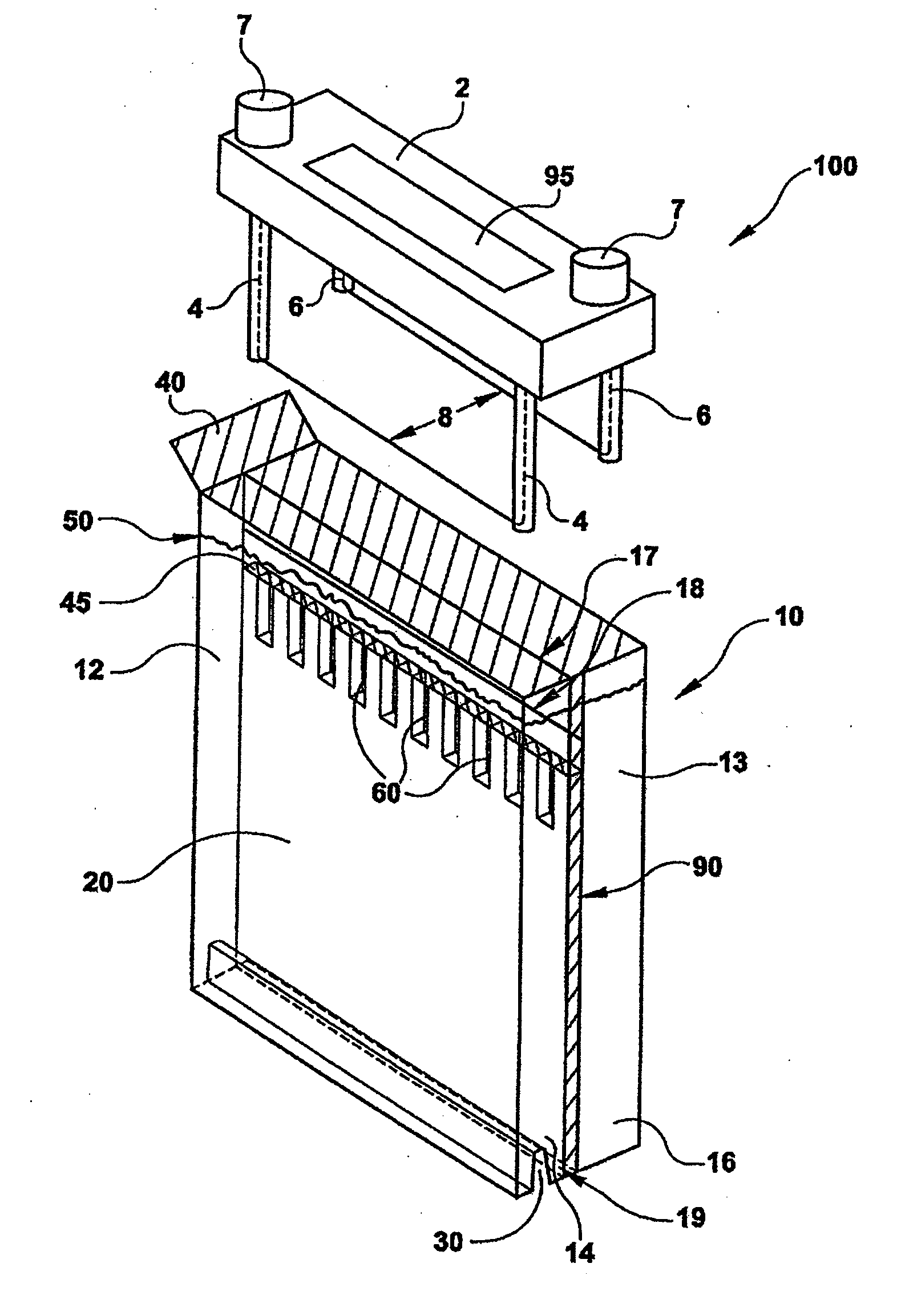 Monolithic electrophoresis flat gel system