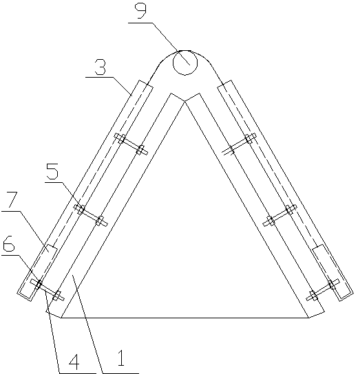 Concrete pouring process for large-angel sloping roof