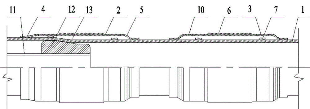 Double-layer steel pipe expansion type pipe external casing packer