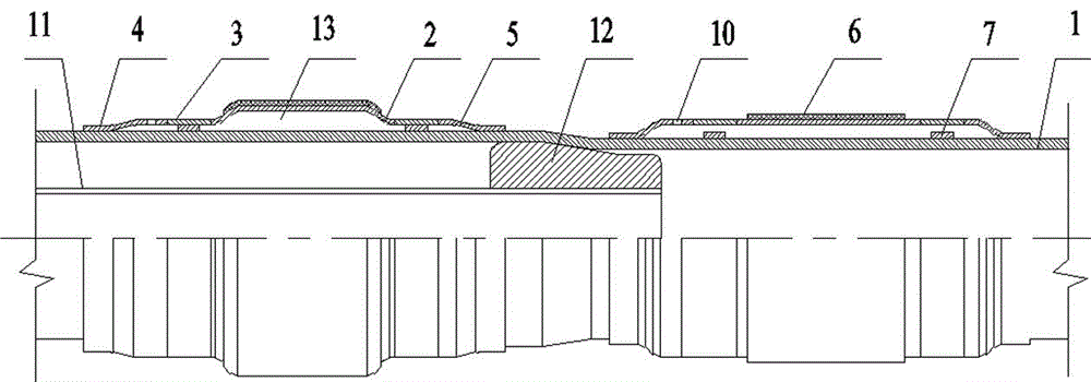 Double-layer steel pipe expansion type pipe external casing packer