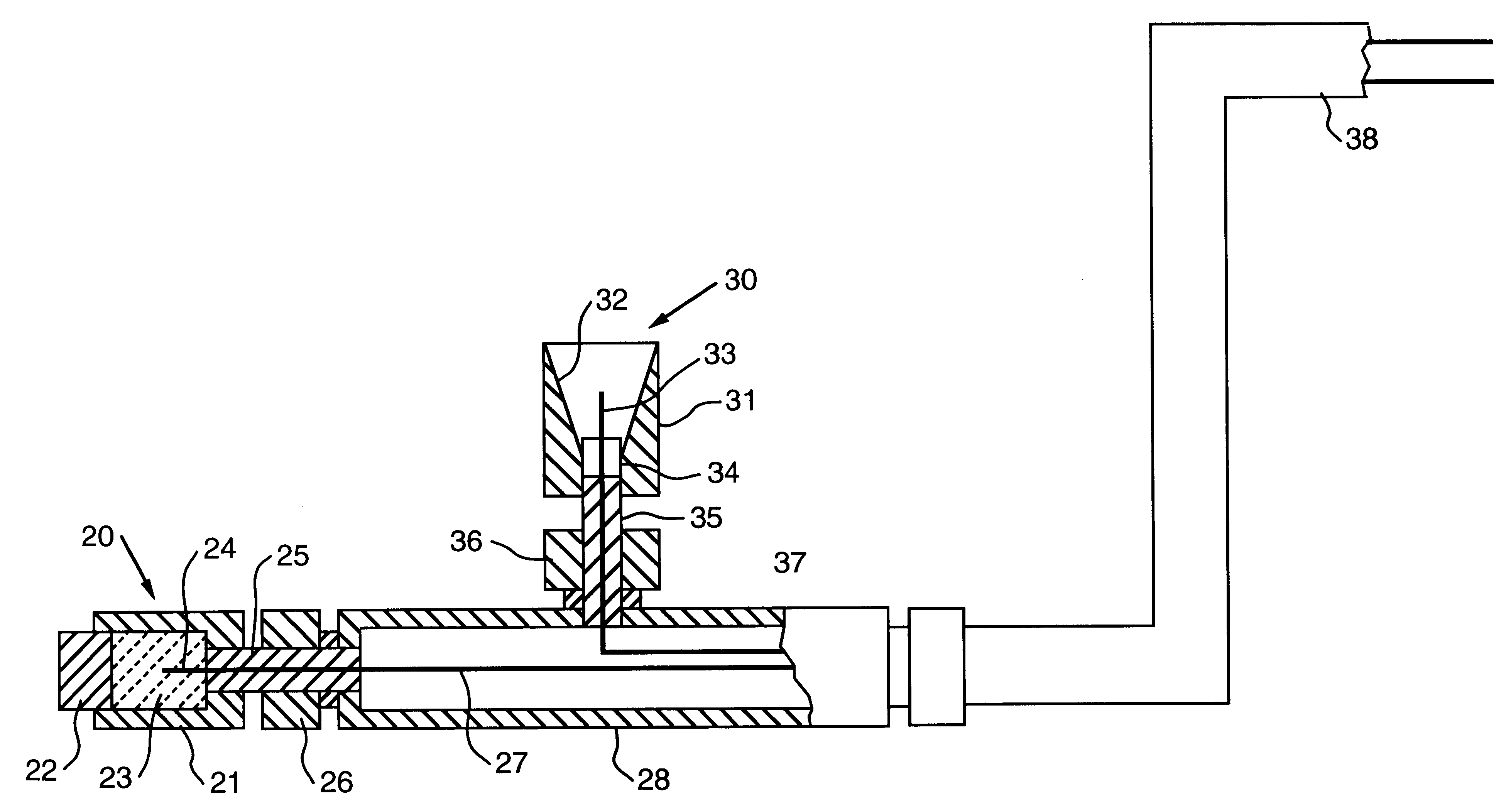 Method and apparatus for testing material utilizing differential temperature measurements