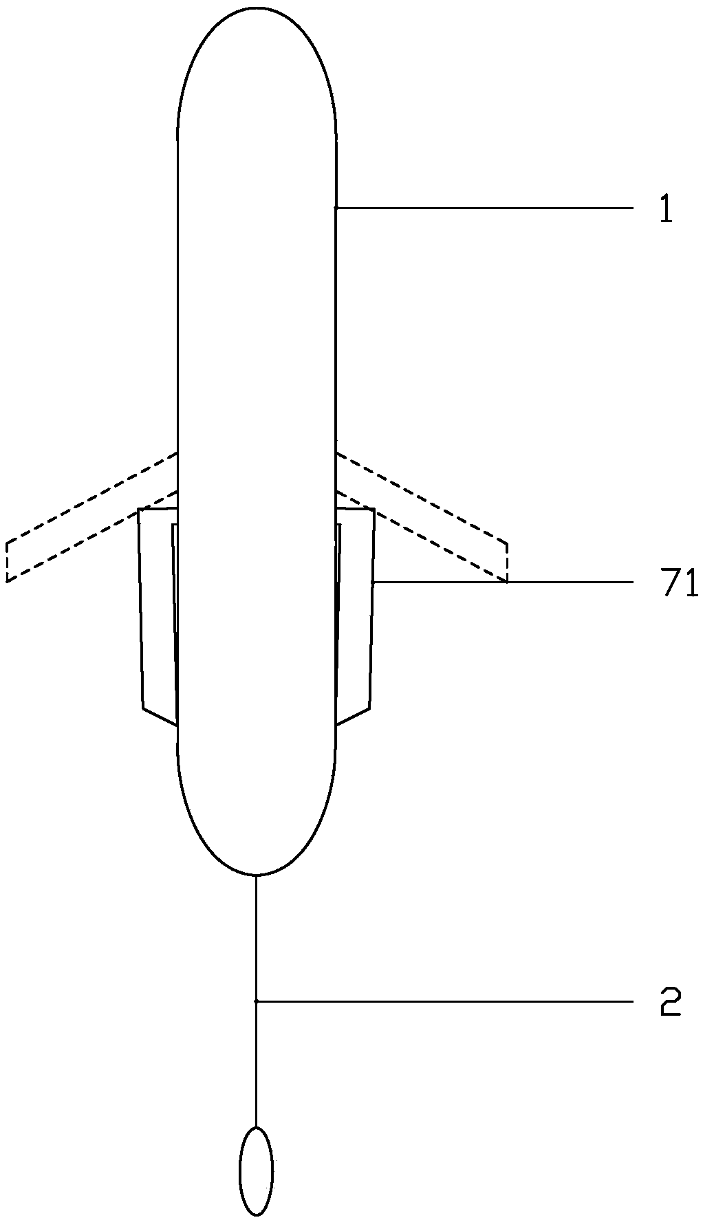 Airdrop type underwater glider based on water erosion separation extension wings