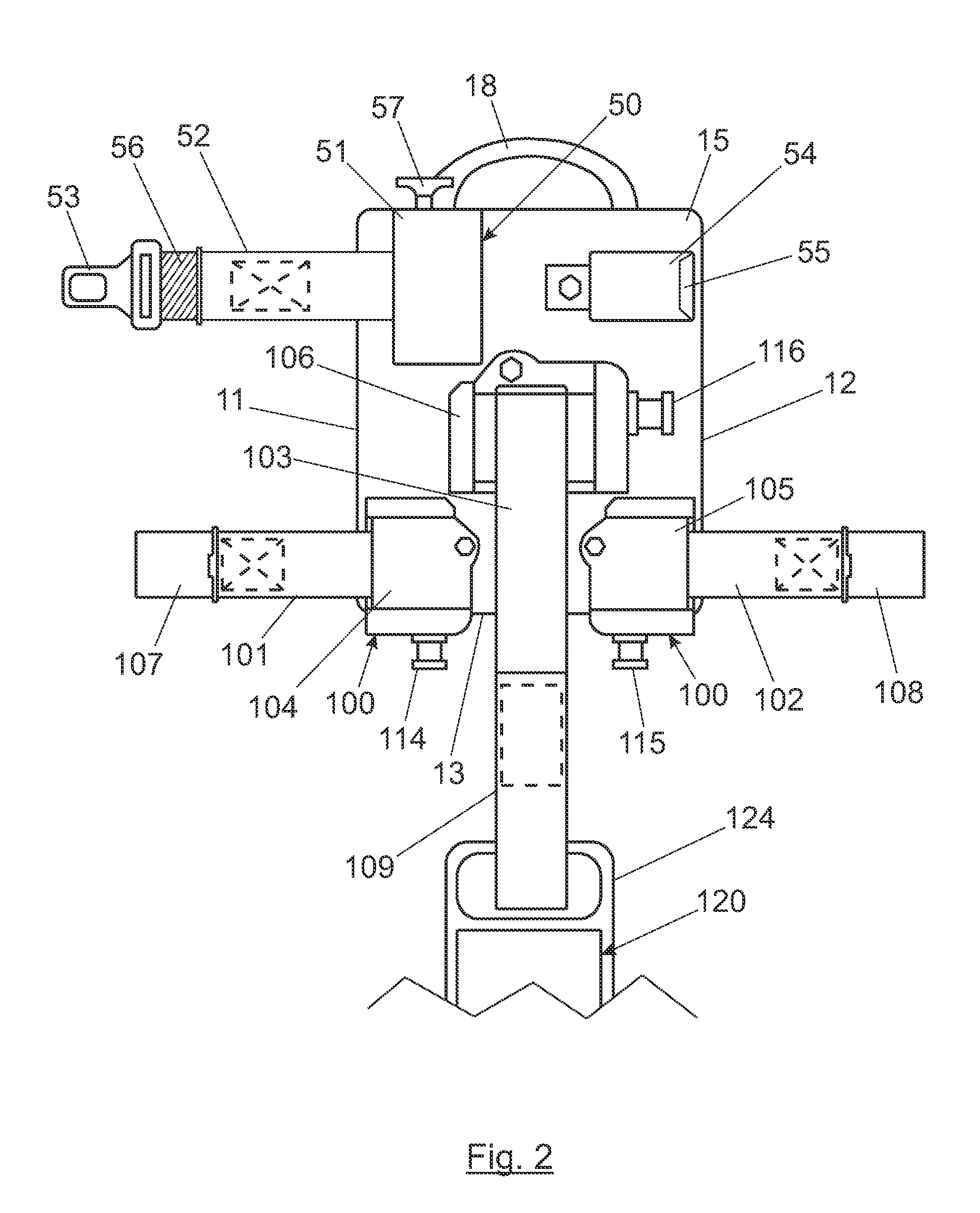 Fastening device for people with reduced mobility conditions