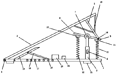 Jumping device for physical education teaching