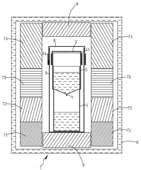 Method for preparing cadmium telluride or cadmium zinc telluride polycrystal material