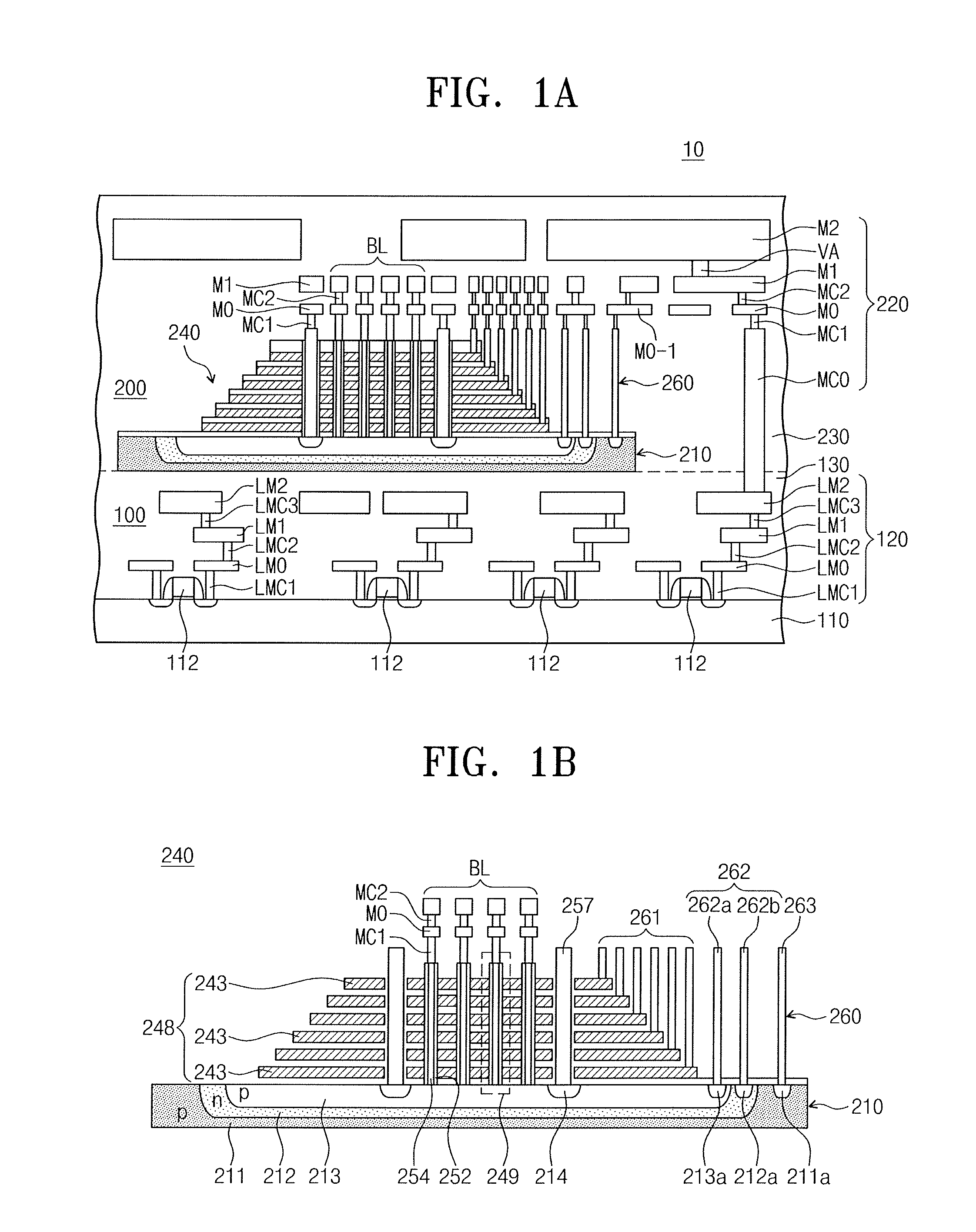 Semiconductor device including cell region stacked on peripheral region and method of fabricating the same