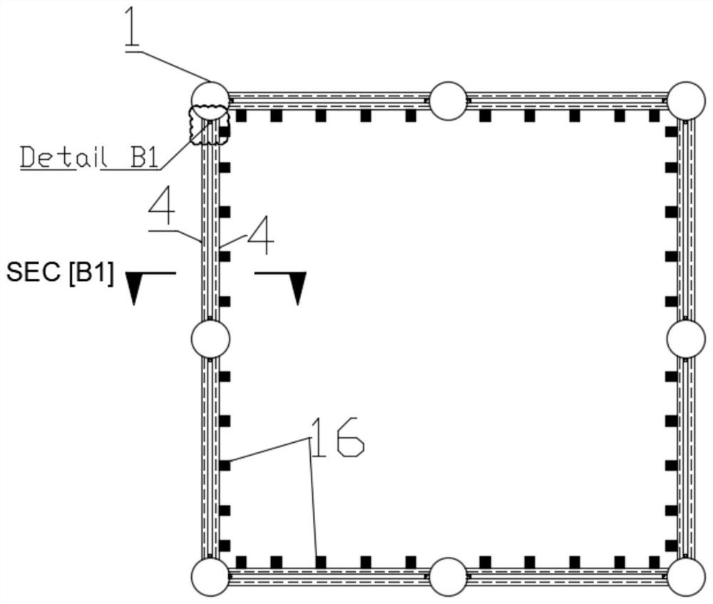 Large-scale deep-sea fixed type anti-stormy-wave breeding platform