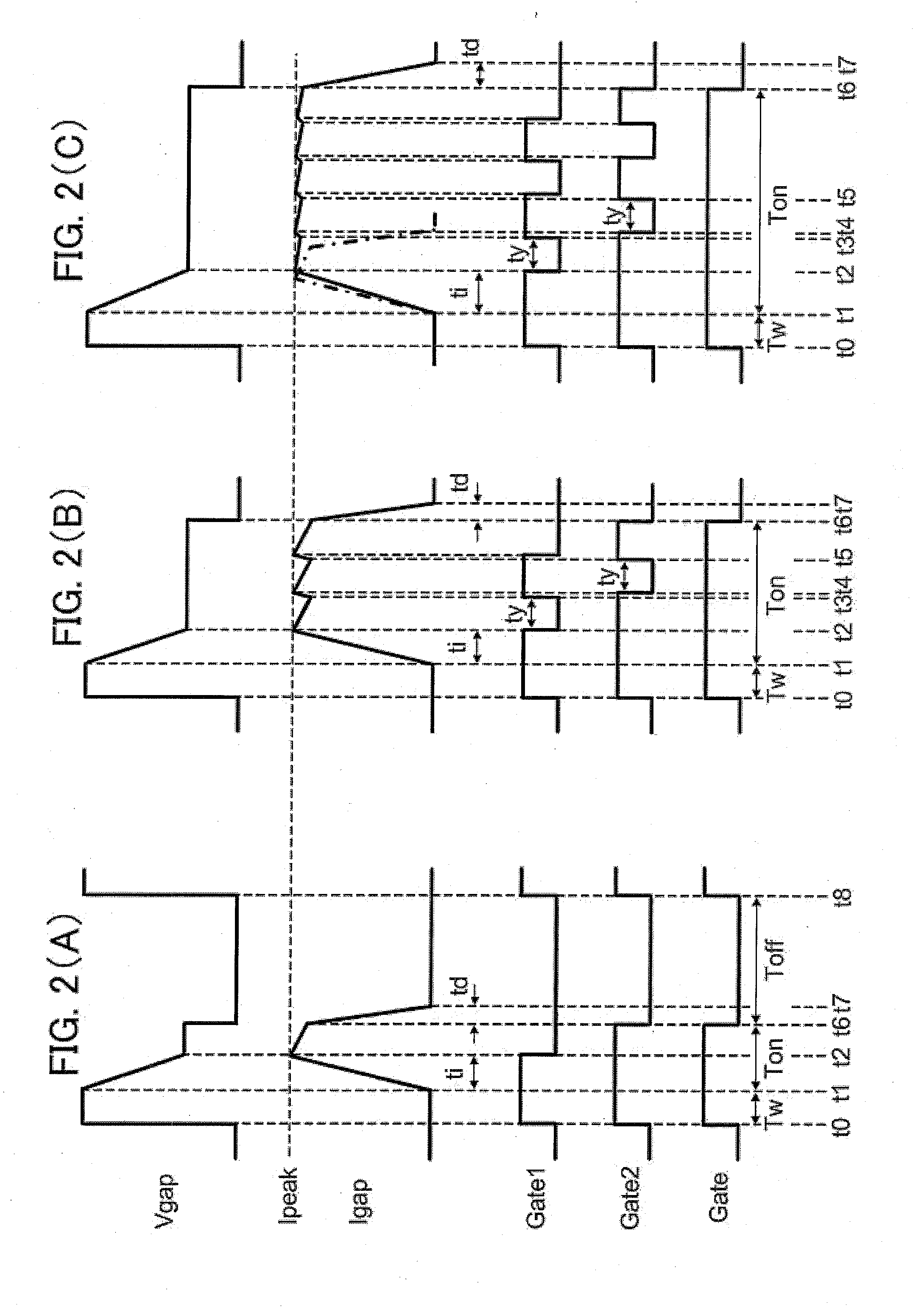 Power supply device for sinker electric discharge machining